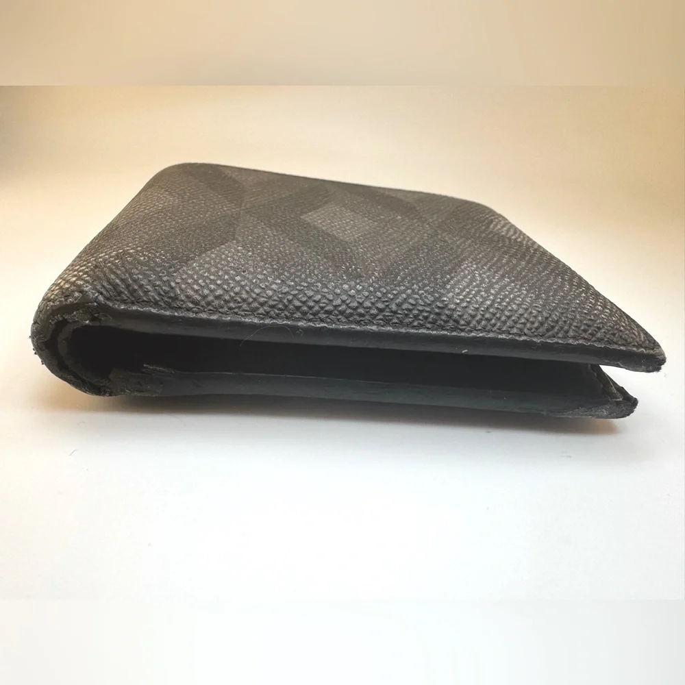 Dunhill Bifold Wallet Black Leather W Embossed Logo & Coin Pouch AUTHENTIC EUC - Picture 6 of 16